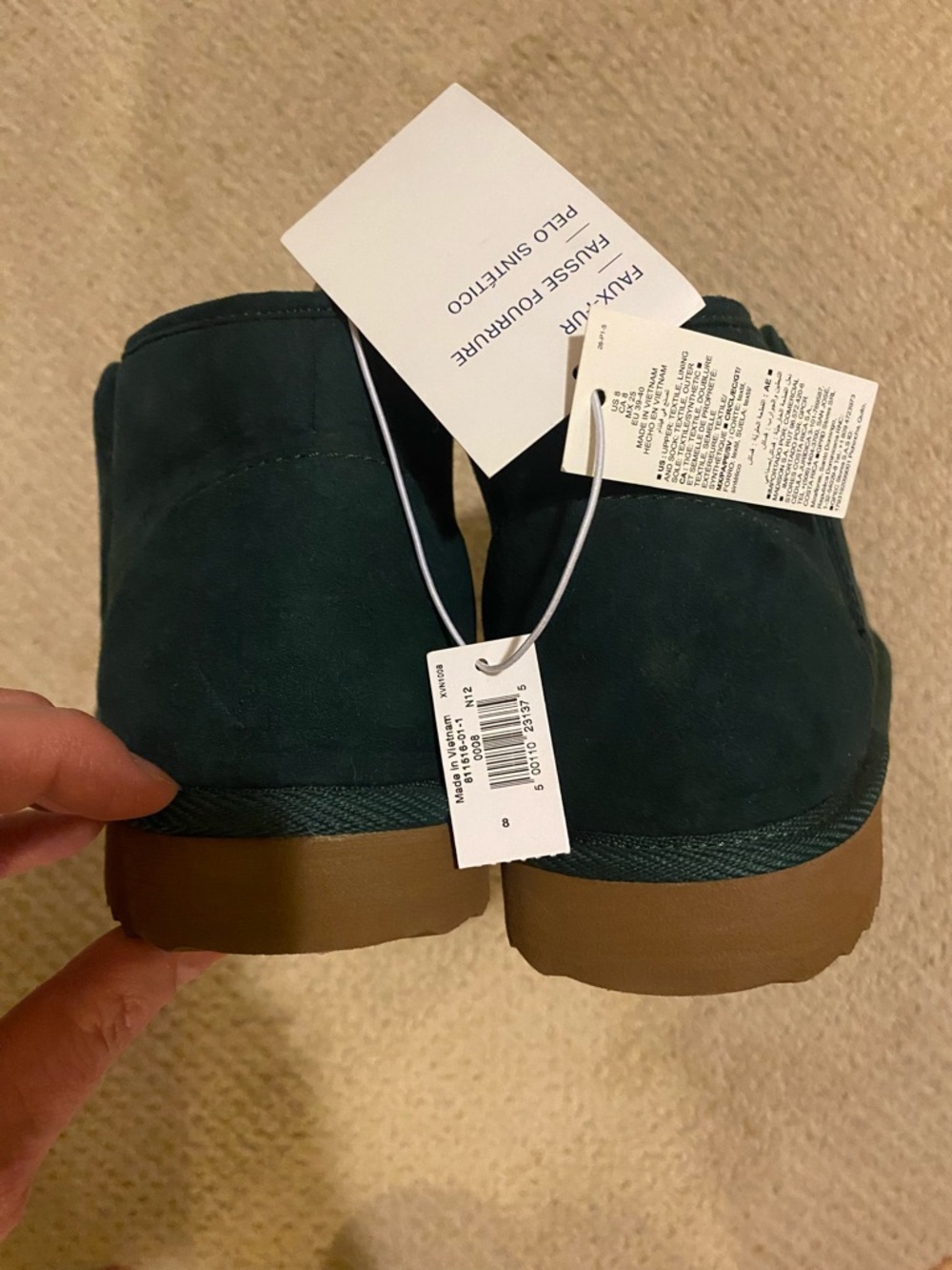 Old Navy Dark Green Faux-Suede Slip-Ons - Picture 4 of 4